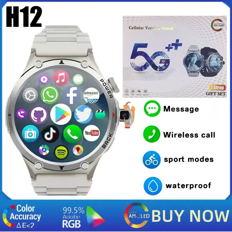 Smartwatch Watches For Women With Gps - H12 4G LTE Android Smartwatch 1.6