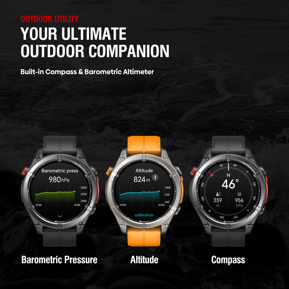 NEW Zeblaze Stratos 4 GPS Smar - Altimeter Compass Watch review and price